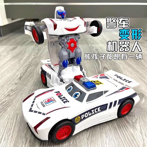 儿童益智力变形车宝宝跑车警车1一至二3-6周岁玩具小男孩子机器人