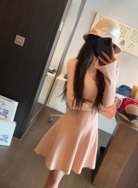 JAMAIS VU【乖乖小女】下摆很美 腰臀比版型！针织连衣裙内搭秋冬