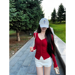 JAMAIS VU【醉游人】超显气色 修身收腰打底衫女内搭长袖上衣秋冬