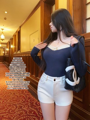 JAMAIS VU【甜纯石原】清纯香软蕾丝 韩系修身上衣长袖 清仓