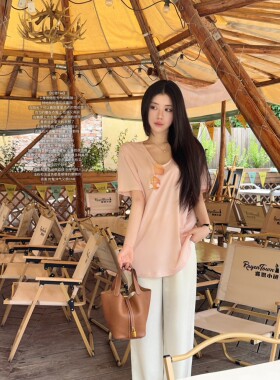 JAMAIS VU【松弛Tee】舒适凉感雪花肌理 宽松休闲短袖上衣T恤衫女