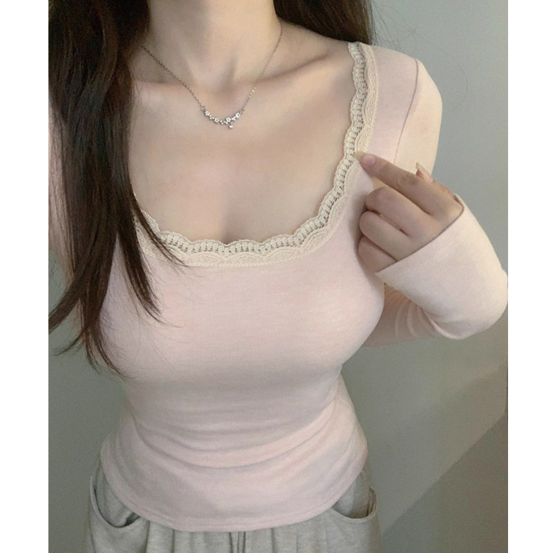 软糯蕾丝！磨毛德绒秋冬保暖内搭