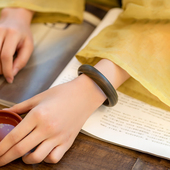 檀木手镯绿檀小叶紫檀木女款 饰品文艺复古民族风简约手环手工礼物