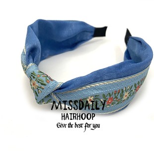 打结发箍刺绣小众出游度假云南民族风欧美花朵搭配纯色独特宽头箍