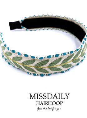 树叶清新missdaily布艺发箍