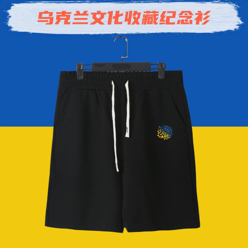 【三叉戟和平之歌短裤】夏季男士华夫格面料爽滑重磅立体舒适透气