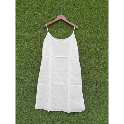 100%精梳棉打底裙连衣裙大码白色宽松内搭中长款打底吊带背心衬裙