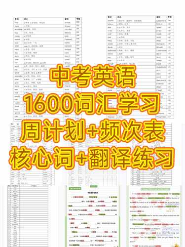 21天记忆中考核心高频单词688个初中英语大纲1600词背诵计划资料