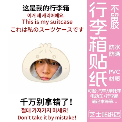 张严成玹Seonghyeon行李箱免丢贴纸高颜值帅气男团riize单人周边