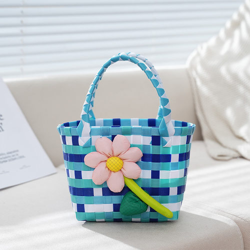 彩色编织菜篮子包包手提篮卡通