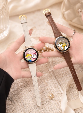 适用华为gt6表带女款智能表watch5真皮fit4轻奢高级感fit5表带夏