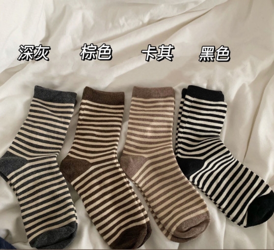 棕色袜子ins日系简约春夏女士