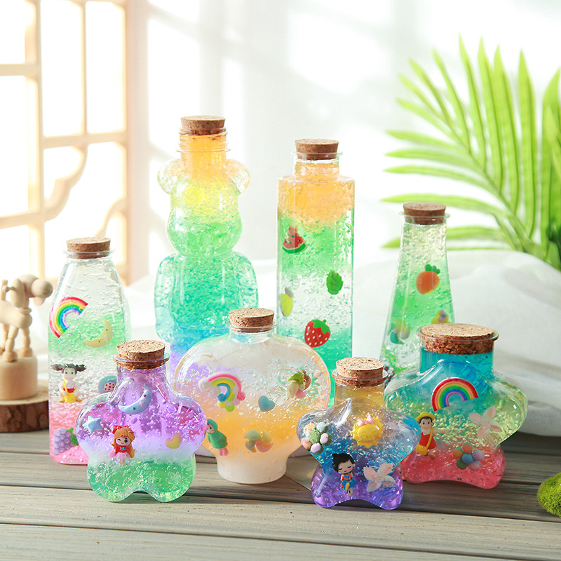 水晶许愿空瓶塑料瓶木塞儿童手工diy材料小瓶子泡大珠商场同款