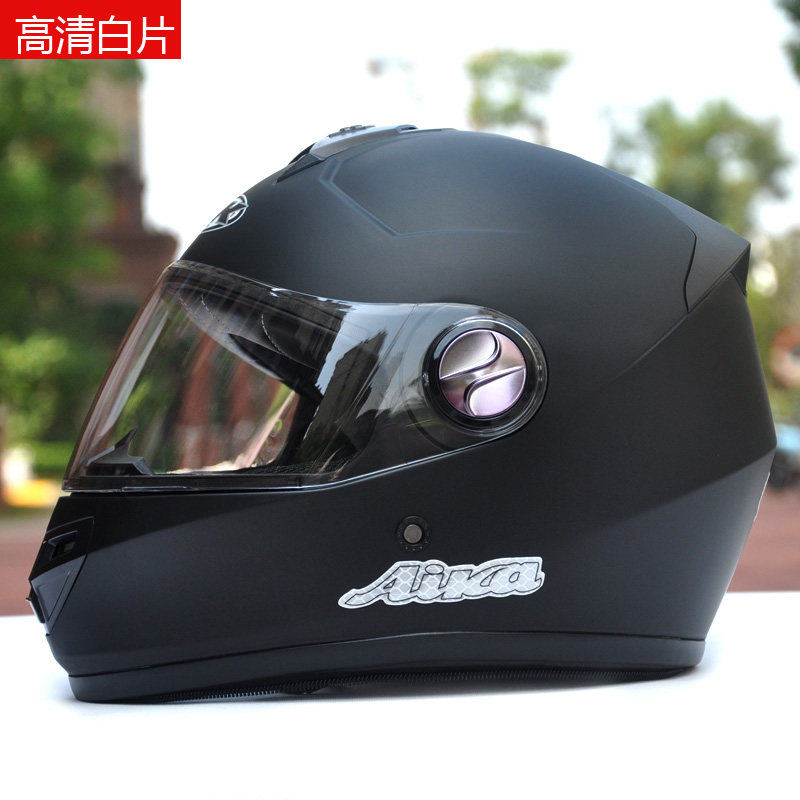 国标3c艾凯头盔摩托车电动车双镜片全盔男冬季保暖防雾安全帽大号