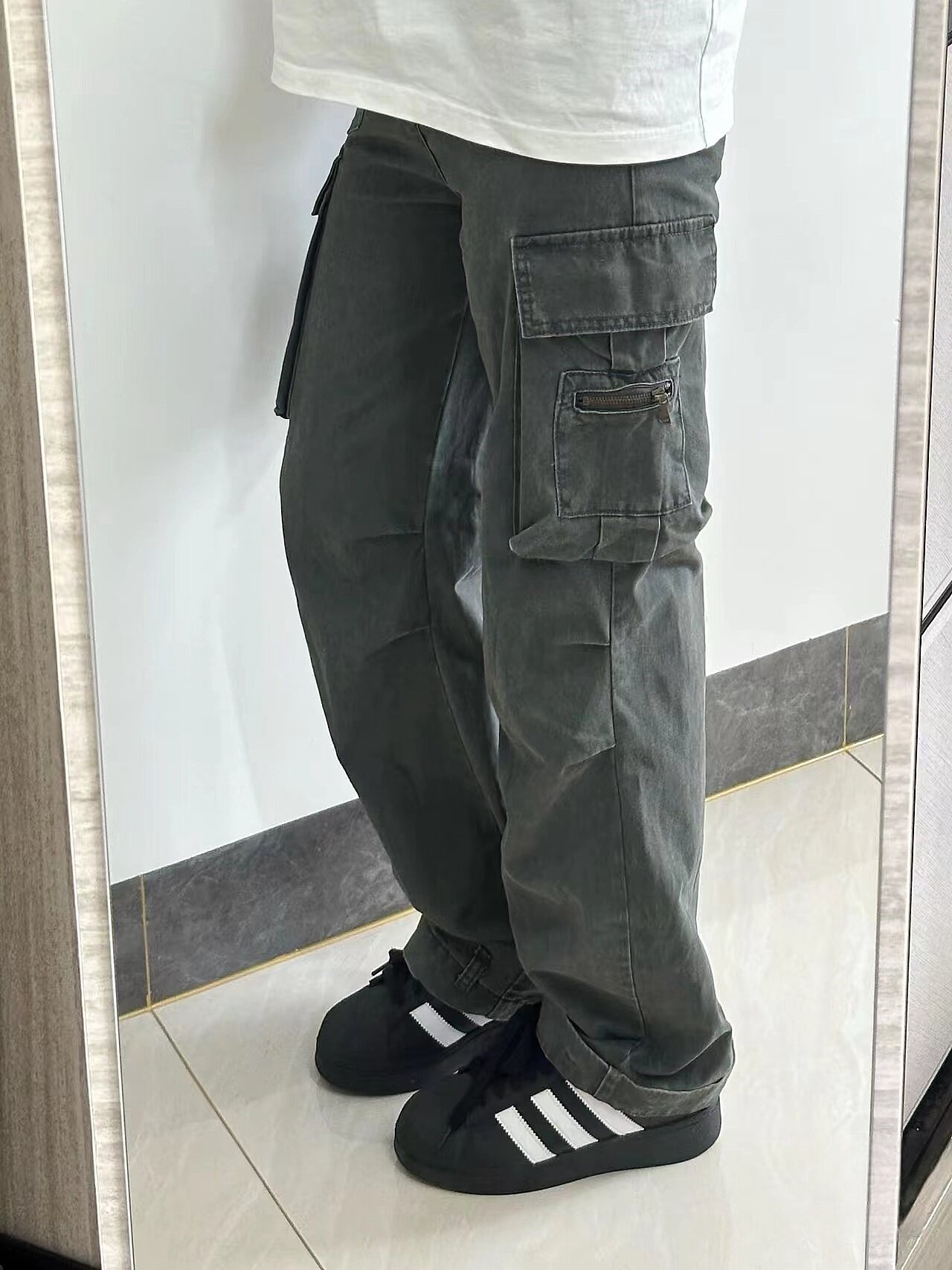 【网图现货】美式工装多口袋全棉休闲直筒裤K504/P55,男装工装外套,星座205-3