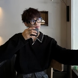 网图现货秋季美式贝壳绣麦穗纹针织打底衫男女W47/P45，男装针织衫/毛衣，星座205-3