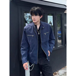 现货  早秋白色全棉水洗工装夹克男JK7710/特P70图片