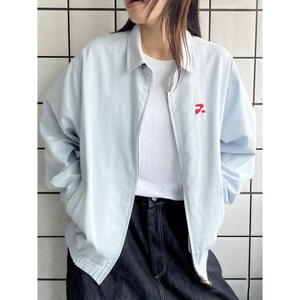 现货   浅蓝色早秋正肩cleanfit短款宽松休闲夹克JK1699/特P65图片