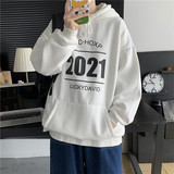 卫衣男春秋套头新款情侣连帽宽松潮流慵懒风外套205-3#WY2030/P50，男装卫衣，星座205-3