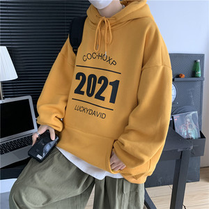2021秋季套头连帽卫衣情侣连帽宽松慵懒风外套205-3#WY2030/P50图片