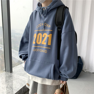 卫衣男春秋套头新款情侣连帽宽松潮流慵懒风外套205-3#WY2030/P50图片