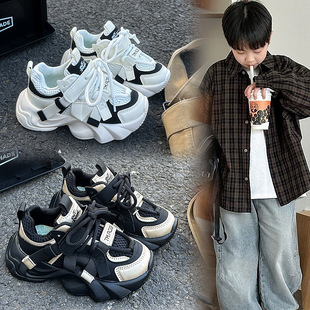 儿童运动鞋2025新款春秋款男童鞋子秋季白色女童休闲鞋宝宝波鞋秋