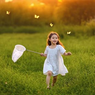 儿童抓蝴蝶网观察探索工具可伸缩网螳螂蜻蜓捕捉户外网红昆虫网兜