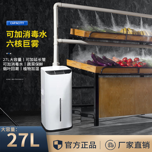 工业加湿器蔬菜水果保鲜超市商用大型大雾量快递次氯酸消毒喷雾机