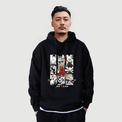 潮牌日系灌篮高手薄款大码卫衣男