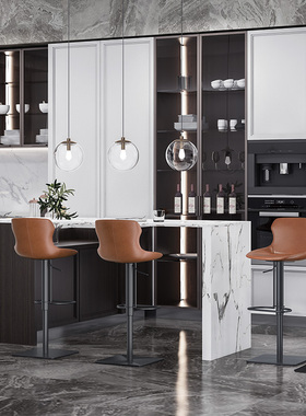 HEDUEN吧台椅酒吧凳子网红可升降旋转厨房椅子岛台轻奢吧椅H727