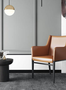 HEDUEN轻奢软包酒店椅子高档轻奢售楼处专用餐厅靠背扶手椅H515