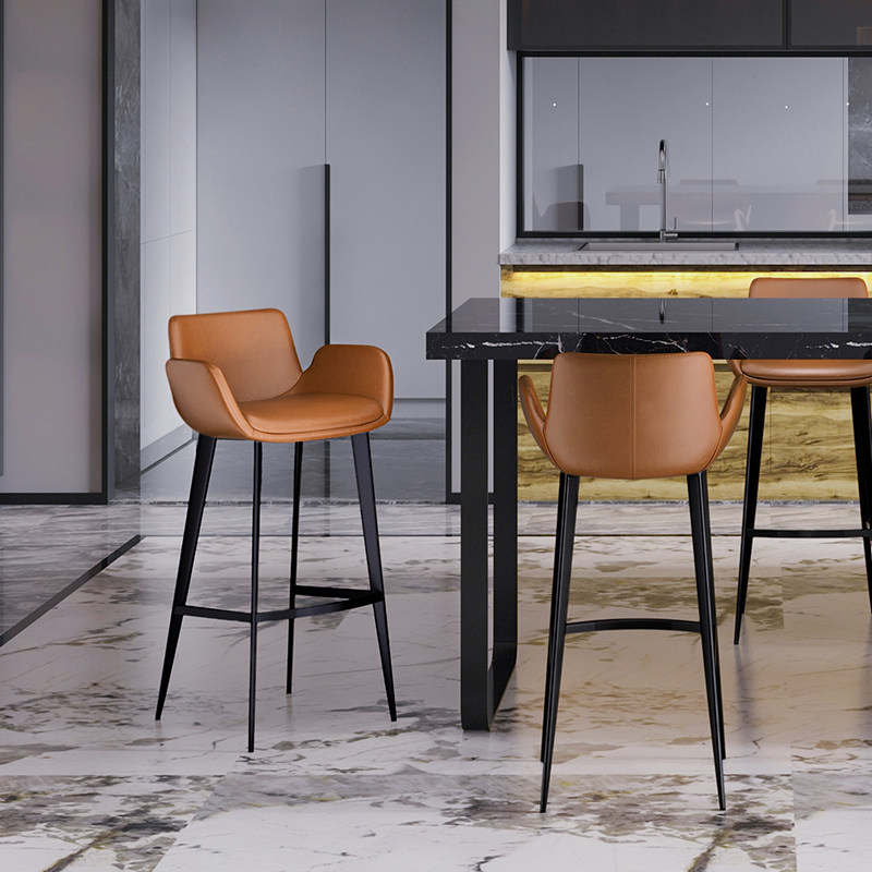 设计师款靠背简约中岛台家用轻奢现代高美式高脚凳子吧台椅子7171,住宅家具,家用高脚椅,淘宝优惠券,粉丝福利购,淘宝优惠卷