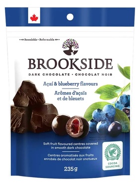 日本代购铃商BROOKSIDE加拿大学制黑巧克力蓝莓巴西果味夹心石榴