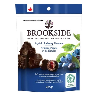 日本代购铃商BROOKSIDE加拿大学制黑巧克力蓝莓巴西果味夹心石榴