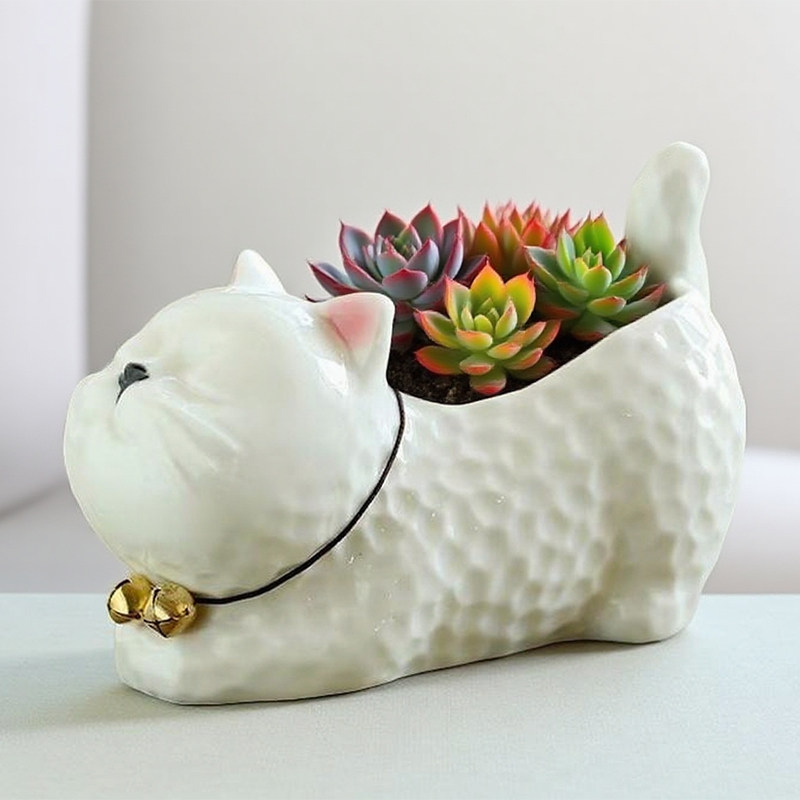 创意卡通动物多肉大号花盆陶瓷清仓简约大口径创意粗陶透气小花盆,鲜花速递/花卉仿真/绿植园艺,花盆,淘宝优惠券,粉丝福利购,淘宝优惠卷