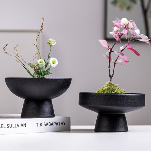 剑山佛手柑托盘中式复古无孔米竹水培苔藓球蕨类花盆果盘点心盘