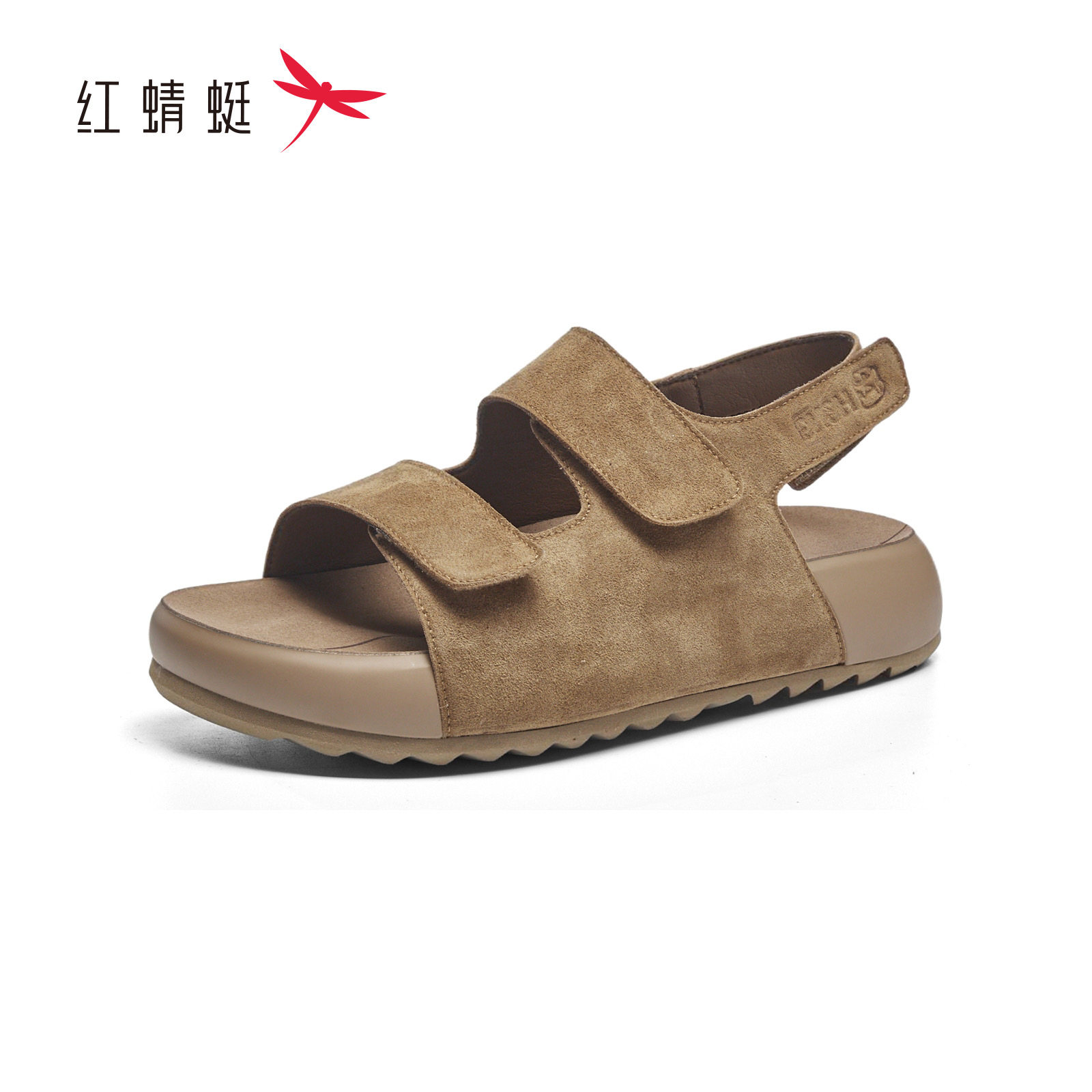 红蜻蜓夏女凉鞋休闲勃肯鞋魔术贴