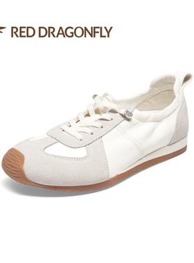 红蜻蜓2026春女羊皮休闲阿甘鞋德训BC72000111运动BC72000112平底