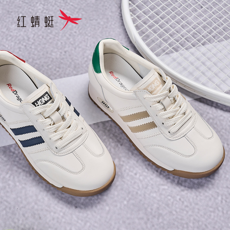 红蜻蜓春季女阿甘小白鞋休闲平跟