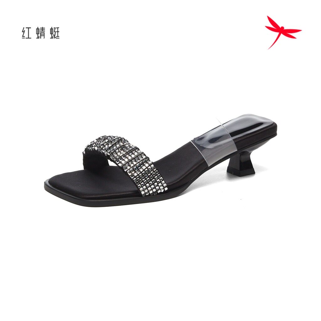 红蜻蜓凉鞋女鞋夏季新水钻女凉拖图片