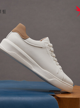 春季红蜻蜓男士板单鞋休闲小白鞋AC51039021系带透气撞色耐磨百搭