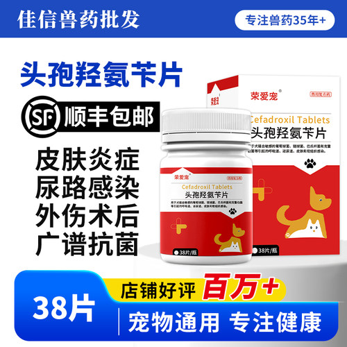 宠物头孢羟氨苄片伤口消炎脓皮症