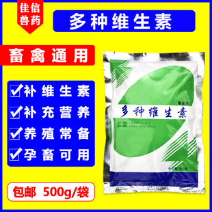 多种维生素 兽药兽用 猪牛羊鸡鸭鹅犬狐貂貉用饲料添加剂多维500g