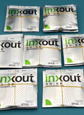 【全真CBX】INXOUT净蓝膜变色镜片膜变防蓝光变茶变灰极速变色