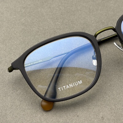 增永GMS808日系风格纯钛板材大框可配近视方框复古男生变色眼镜框