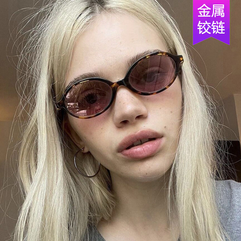 英国cherrykoko椭圆小框书呆子太阳镜新款欧美时尚墨镜女高级感