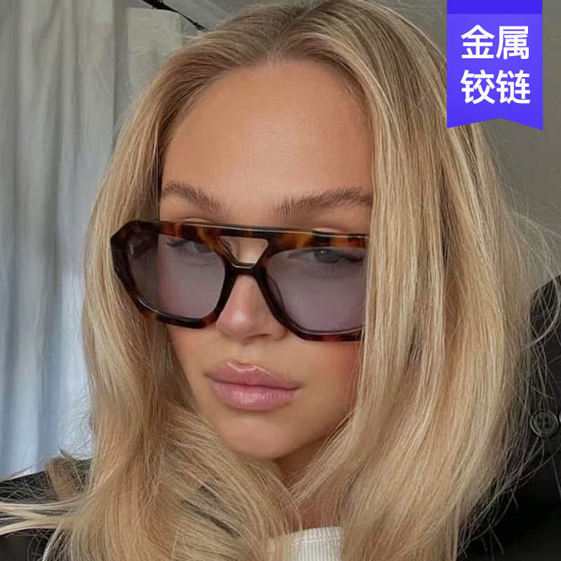 英国cherrykoko新款sunglasses时尚双梁墨镜简约色彩碰撞眼镜