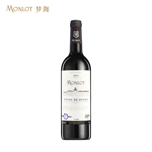六支装 梦陇布尔丘2014法国波尔多原瓶进口干红葡萄酒750ml单 双