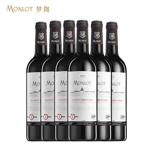 梦陇红酒法国波尔多原瓶进口圣爱美浓2014葡萄酒整箱