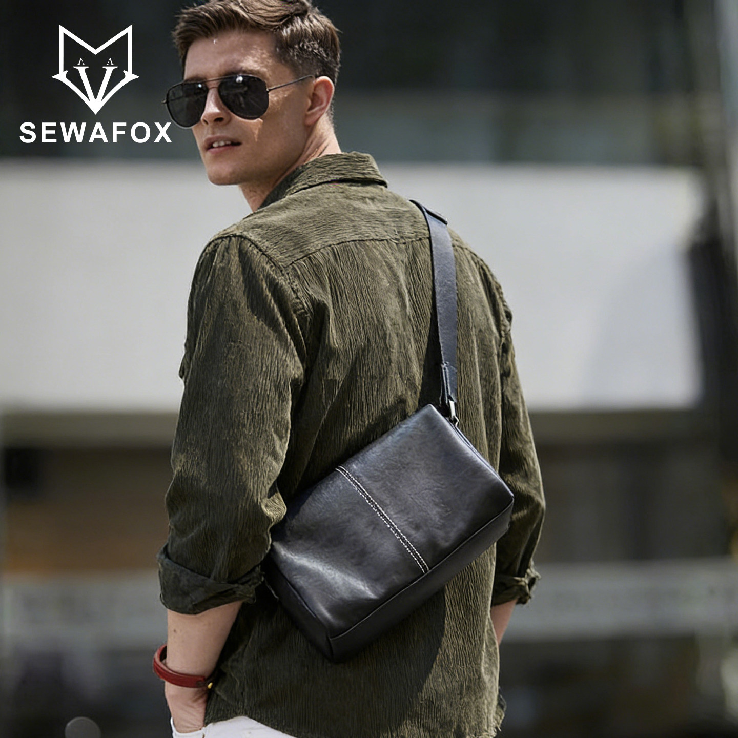 男士斜挎包2026新款上班通勤包时尚百搭单肩包男款皮质高级感男包